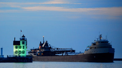 Ship carrying products in Lorain OH