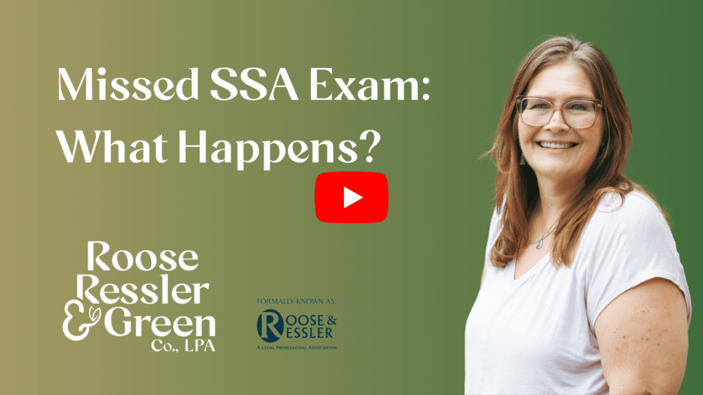 Missed SSA exam youtube play screen